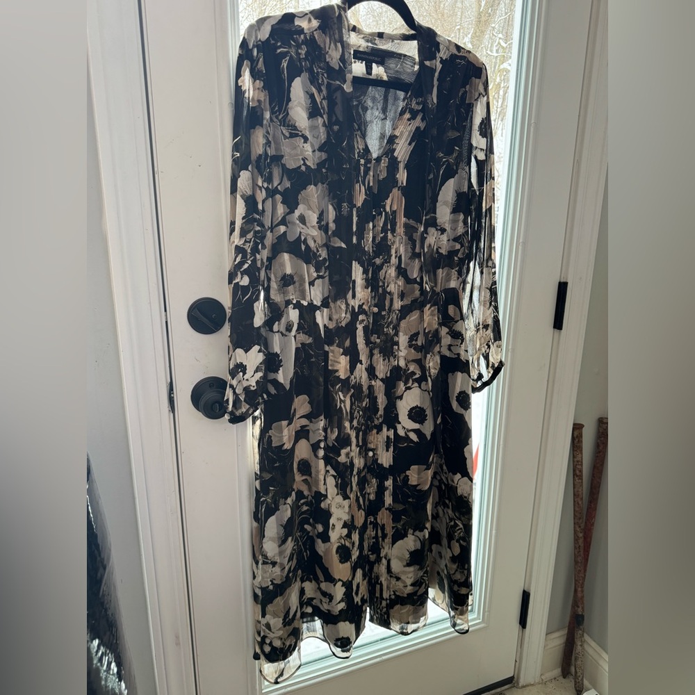 Banana Republic Abstract Floral Pattern Dress